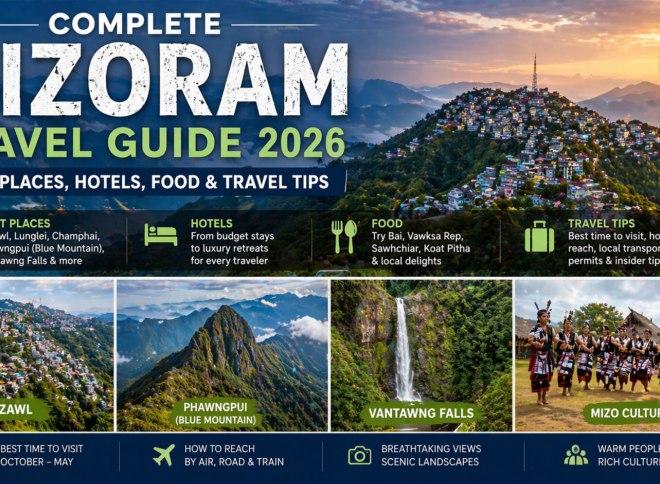 Complete Mizoram Travel Guide 2026: Best Places, Hotels, Food & Travel Tips
