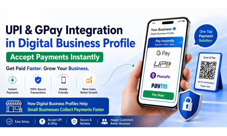 UPI & GPay Integration in Digital Business Profile 2026