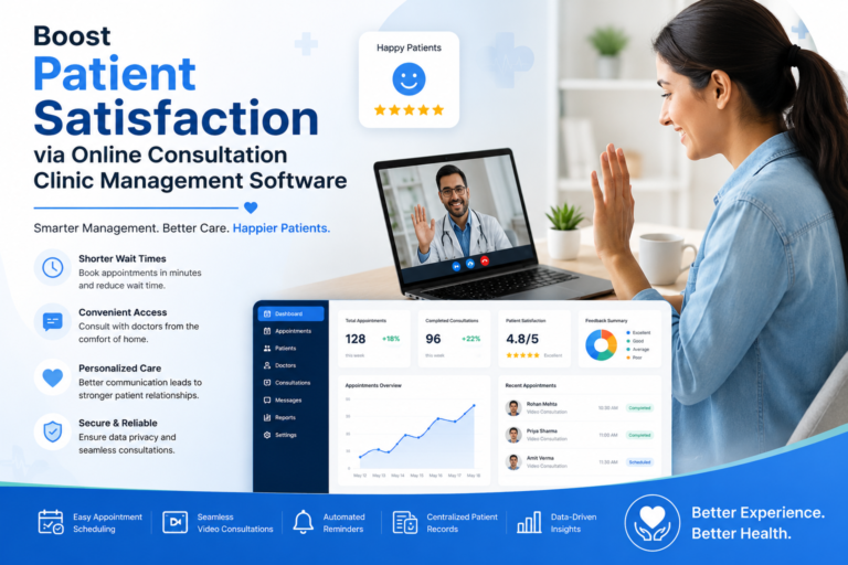 Boost Patient Satisfaction via Online Consultation Clinic Management Software
