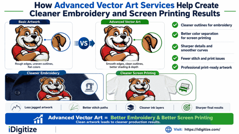 How Advanced Vector Art Services Help Create Cleaner Embroidery and Screen Printing Results