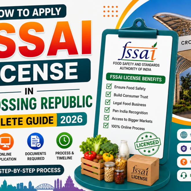 How to Apply FSSAI License in Crossing Republic – Complete Guide 2026