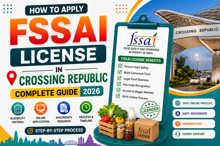 How to Apply FSSAI License in Crossing Republic – Complete Guide 2026