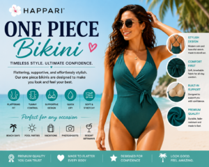 One Piece Bikini | Stylish Women’s Swimwear | Happari