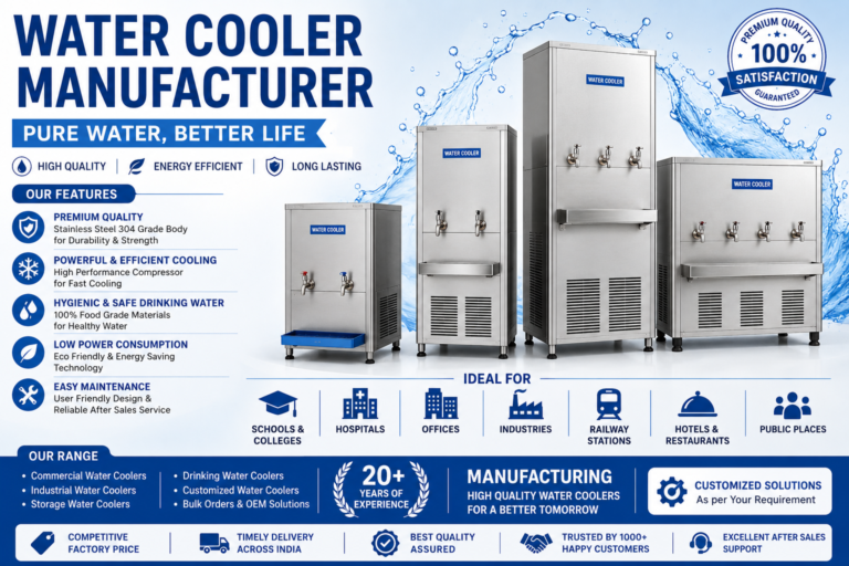 Water Cooler Manufacturer in India – High-Performance Commercial & Industrial Water Cooling Solutions
