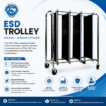ESD Safe Trolley Manufacturers | Conductive & Industrial ESD Trolleys 