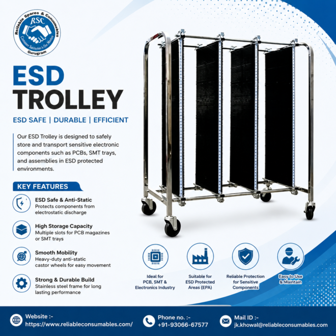 ESD Safe Trolley Manufacturers | Conductive & Industrial ESD Trolleys 