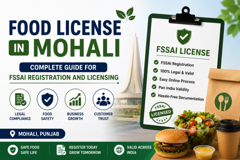 Food License in Mohali – Complete Guide for FSSAI Registration and Licensing