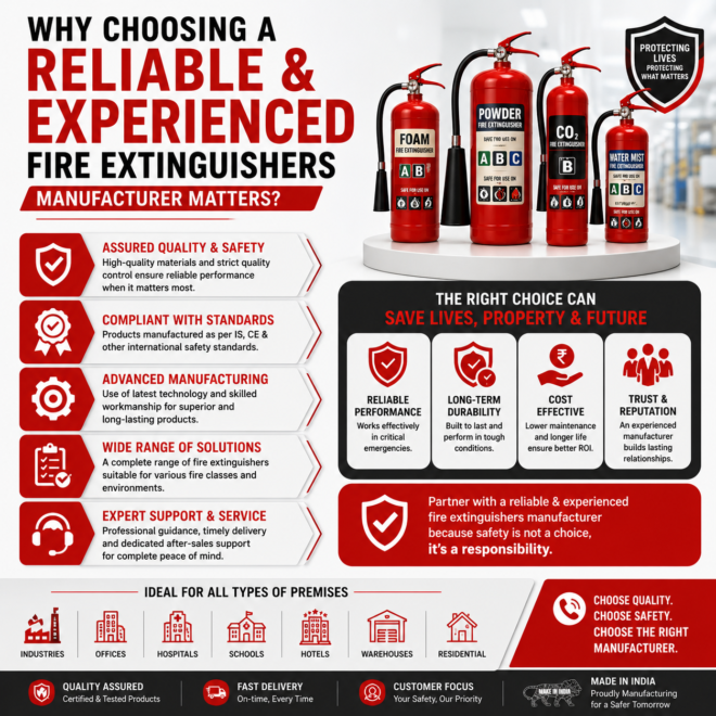Why Choosing a Reliable and Experienced Fire Extinguishers Manufacturer Matters?