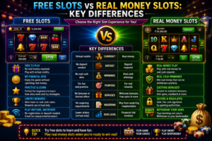 Free Slots vs Real Money Slots: Key Differences