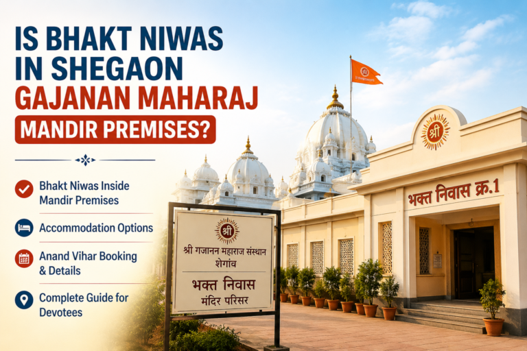 Is Bhakt Niwas in Shegaon Gajanan Maharaj Mandir Premises?