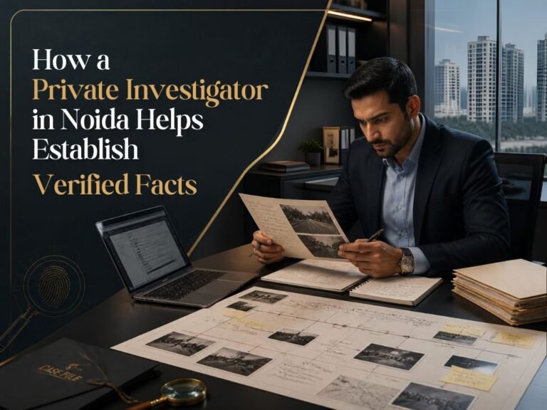 How a Private Investigator in Noida Helps Establish Verified Facts